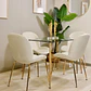 Juego de Comedor Rectangular Vidrio 120x80cm + 4 Sillas Berta  - Miniatura 12