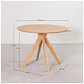 Mesa Redonda Komoro de Madera 100cm Diámetro  - Miniatura 6