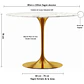 Mesa Redonda Tulip Cuarzo Calacatta Soft Base Gold (80cm, 100cm) - Miniatura 3