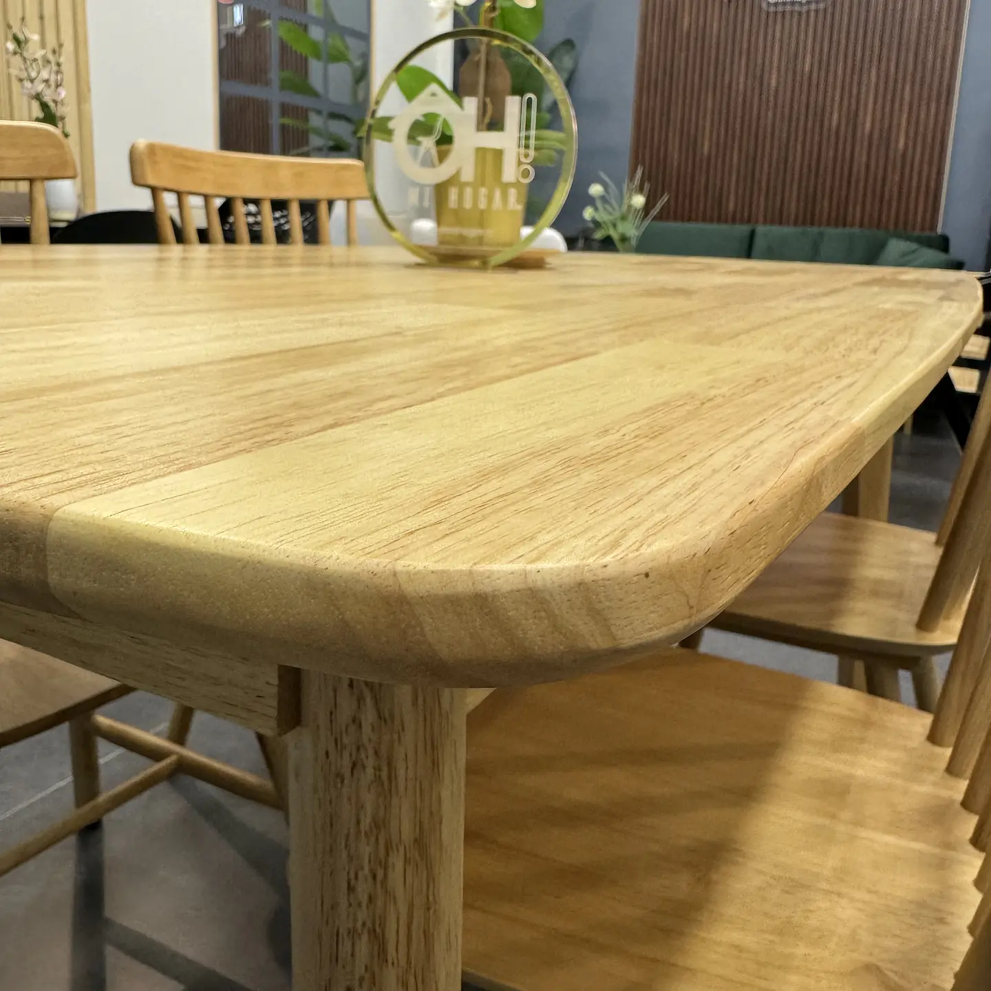 Set Comedor Mesa Komoro Rectangular 150x90cm + Sillas Windsor Madera  6