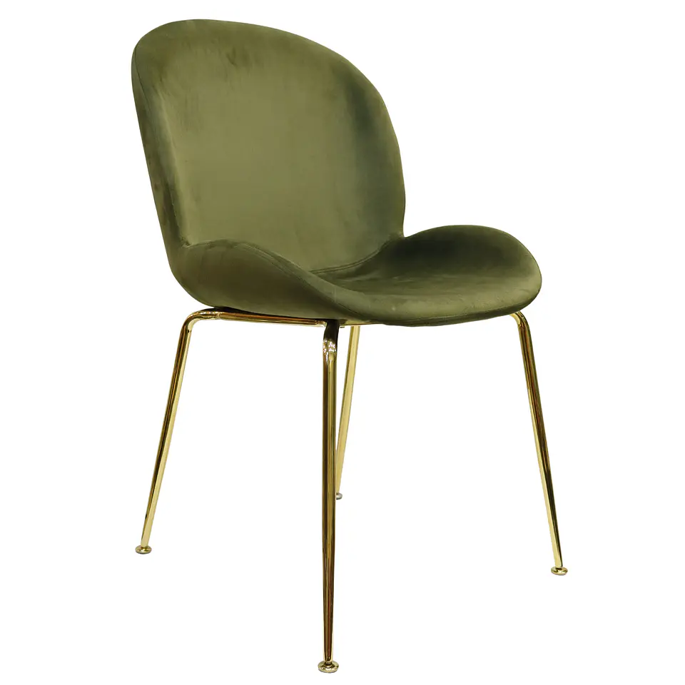 Silla Berta Velvet Base Dorada 5