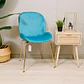Silla Berta Velvet Base Dorada - Miniatura 3