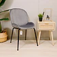 Silla Berta Velvet Base Negra - Miniatura 1