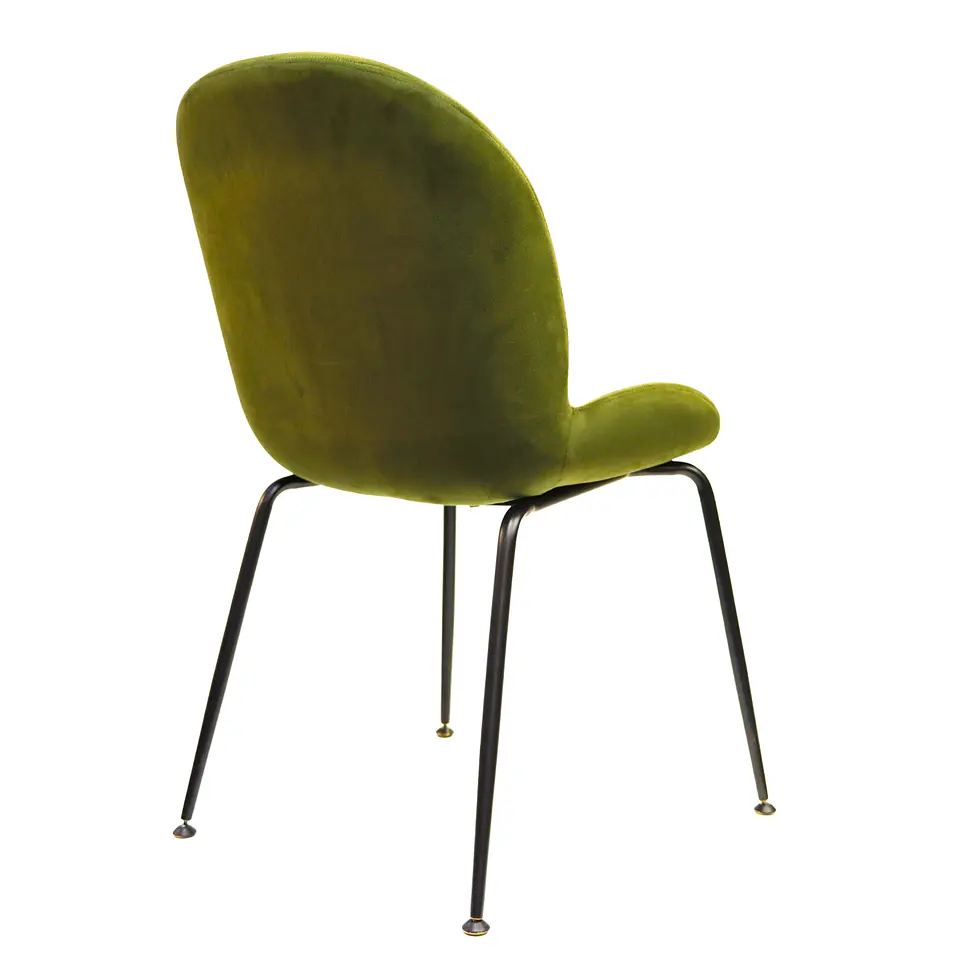 Silla Berta Velvet Base Negra 8