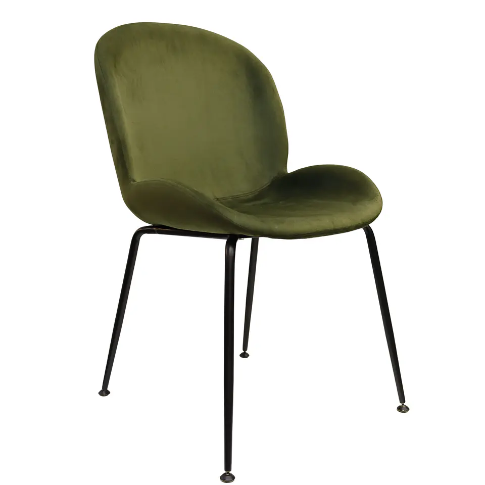 Silla Berta Velvet Base Negra 4
