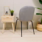 Silla Berta Velvet Base Negra - Miniatura 7