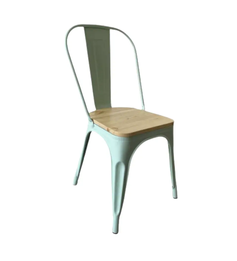 Silla Tolix Asiento de Madera 5