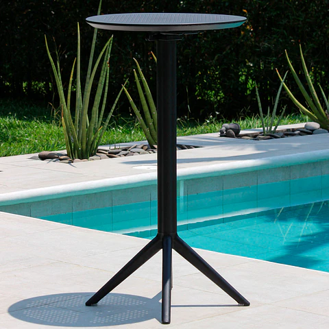 Mesa Euro Basic Redonda para Taburetes 60cm de diámetro / 105cm de Altura 