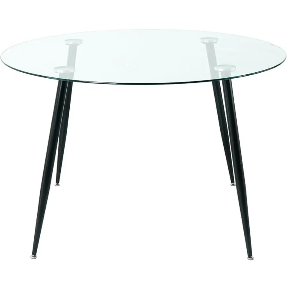 Mesa Lyon Redonda de Vidrio Base Negro (80cm, 100cm, 120cm)  2