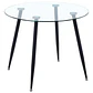 Mesa Lyon Redonda de Vidrio Base Negro (80cm, 100cm, 120cm)  - Miniatura 1