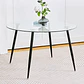 Mesa Lyon Redonda de Vidrio Base Negro (80cm, 100cm, 120cm)  - Miniatura 3