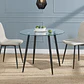 Mesa Lyon Redonda de Vidrio Base Negro (80cm, 100cm, 120cm)  - Miniatura 6