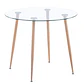 Mesa Lyon Redonda de Vidrio Base Wood (80cm, 100cm, 120cm)  - Miniatura 1