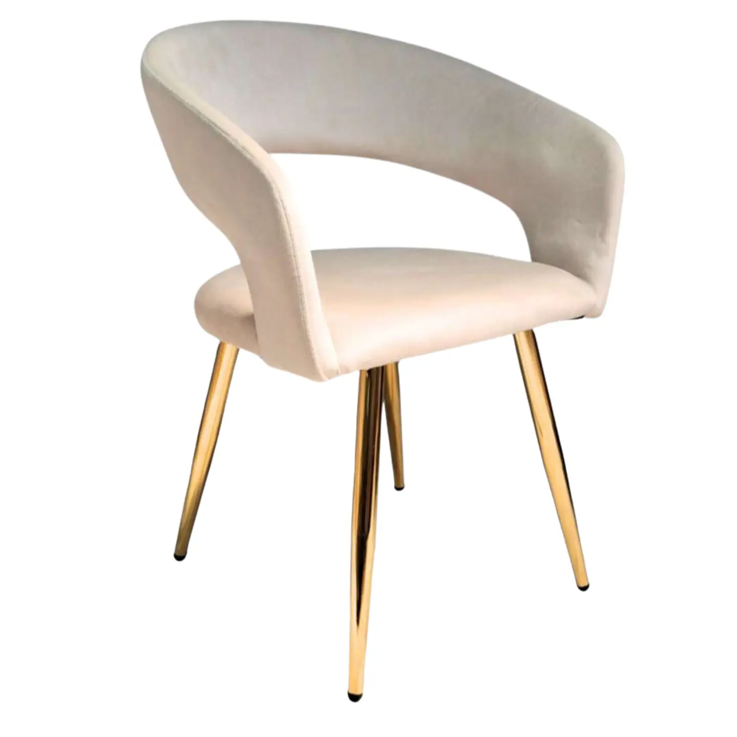 Sitial Curvus Velvet Base Dorada 3