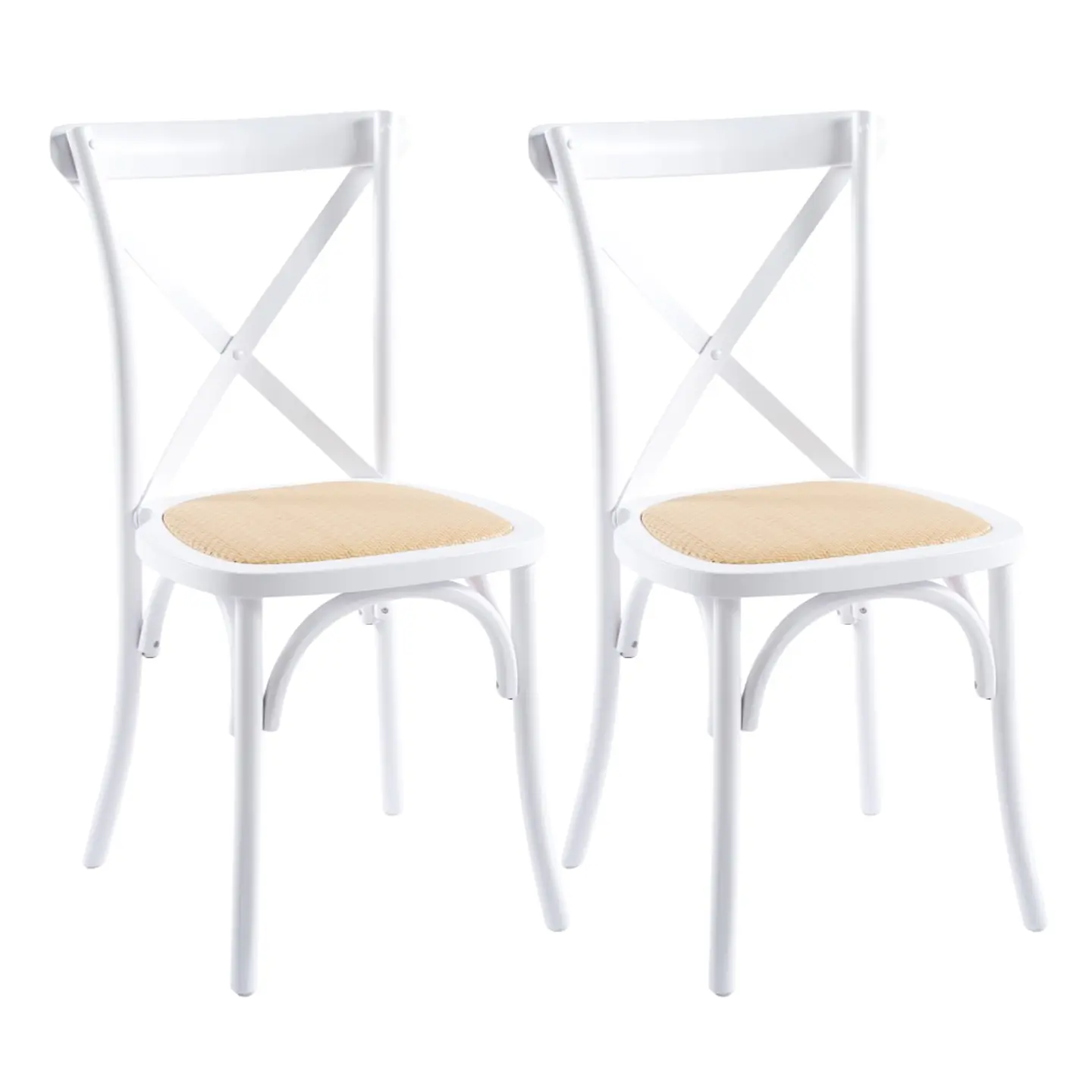 Pack de 2 Sillas Crossback de Madera 5