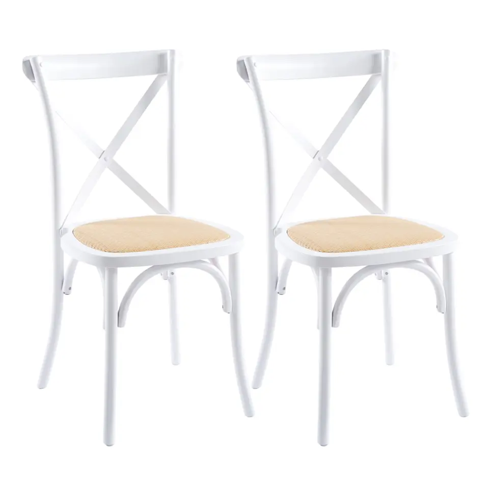 Pack de 2 Sillas Crossback de Madera 5