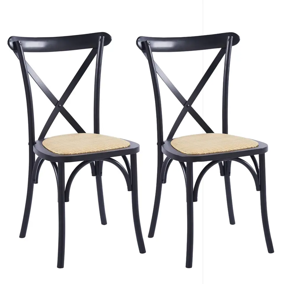Pack de 2 Sillas Crossback de Madera 2