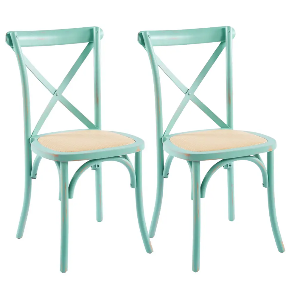 Pack de 2 Sillas Crossback de Madera 6