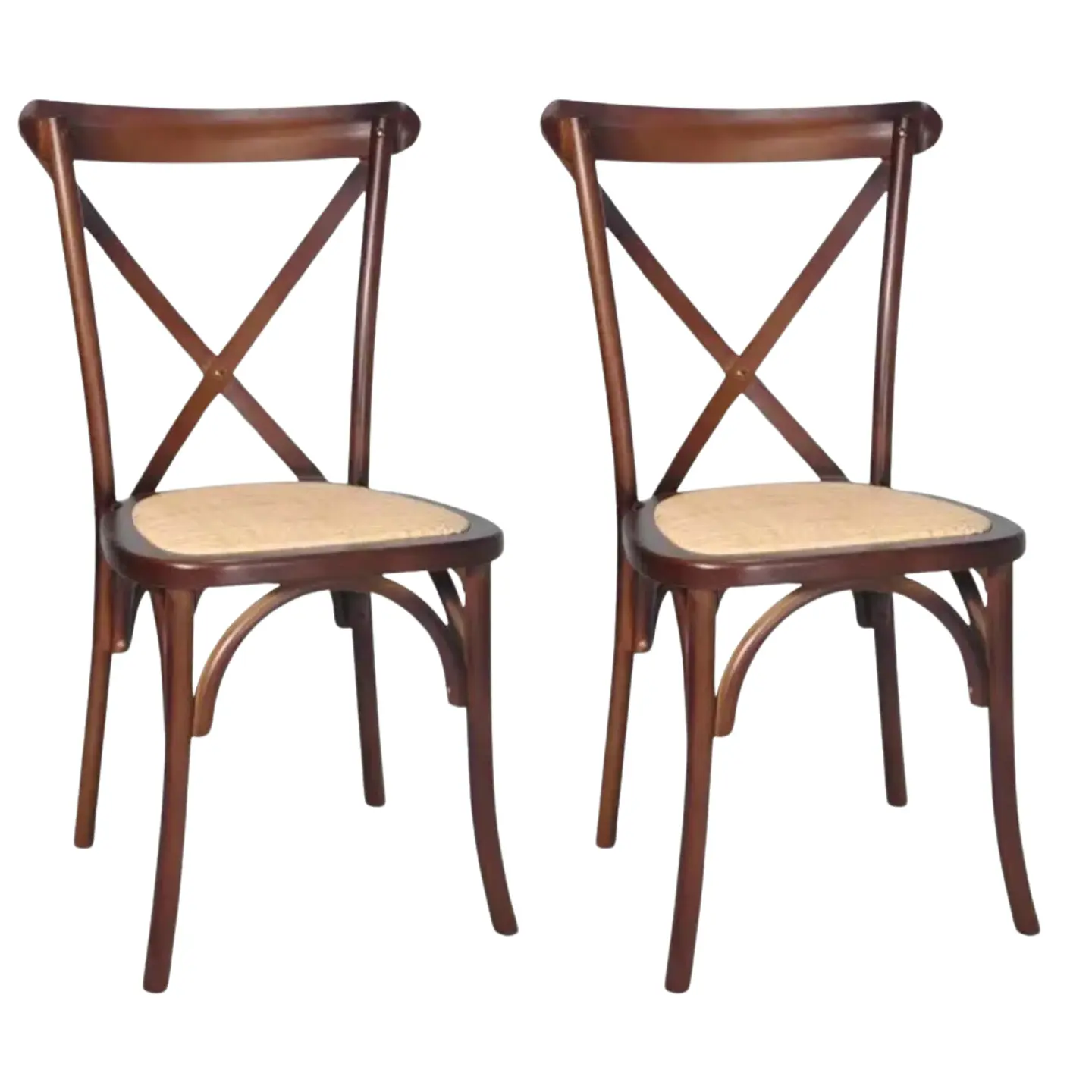 Pack de 2 Sillas Crossback de Madera 7