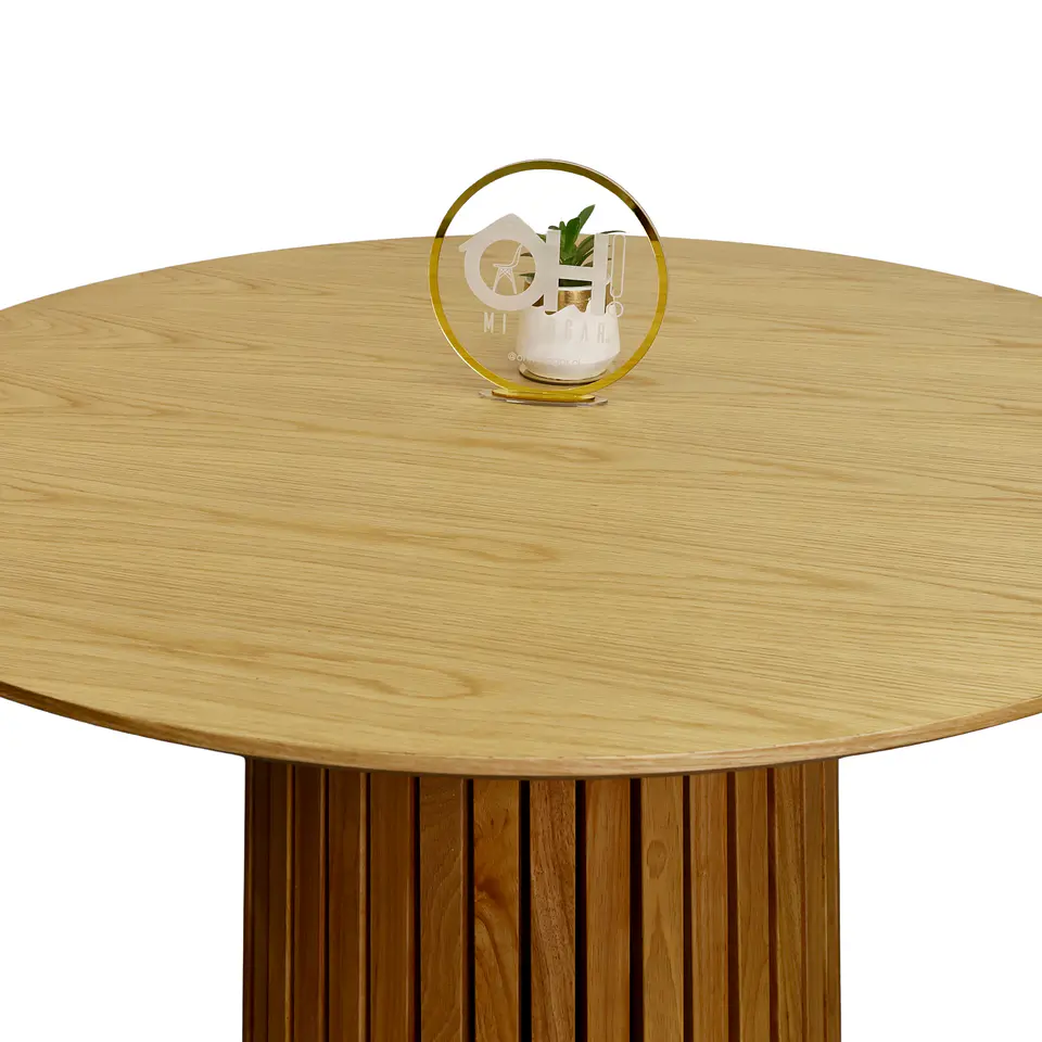 Mesa Redonda de Madera Tierra Alta 120cm de Diámetro  10