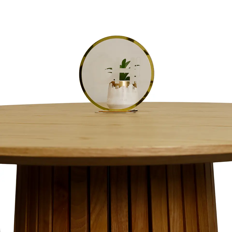 Mesa Redonda de Madera Tierra Alta 120cm de Diámetro  12