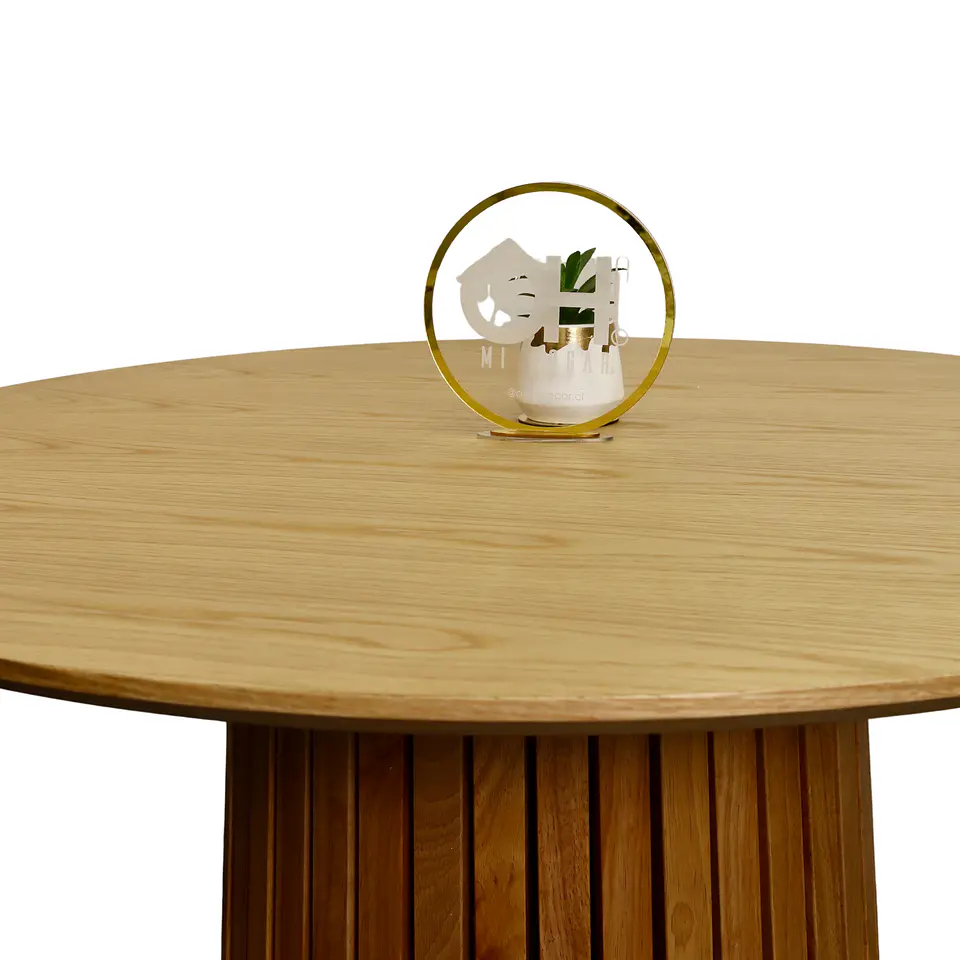 Mesa Redonda de Madera Tierra Alta 120cm de Diámetro  14