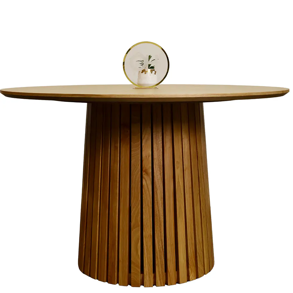 Mesa Redonda de Madera Tierra Alta 120cm de Diámetro  5