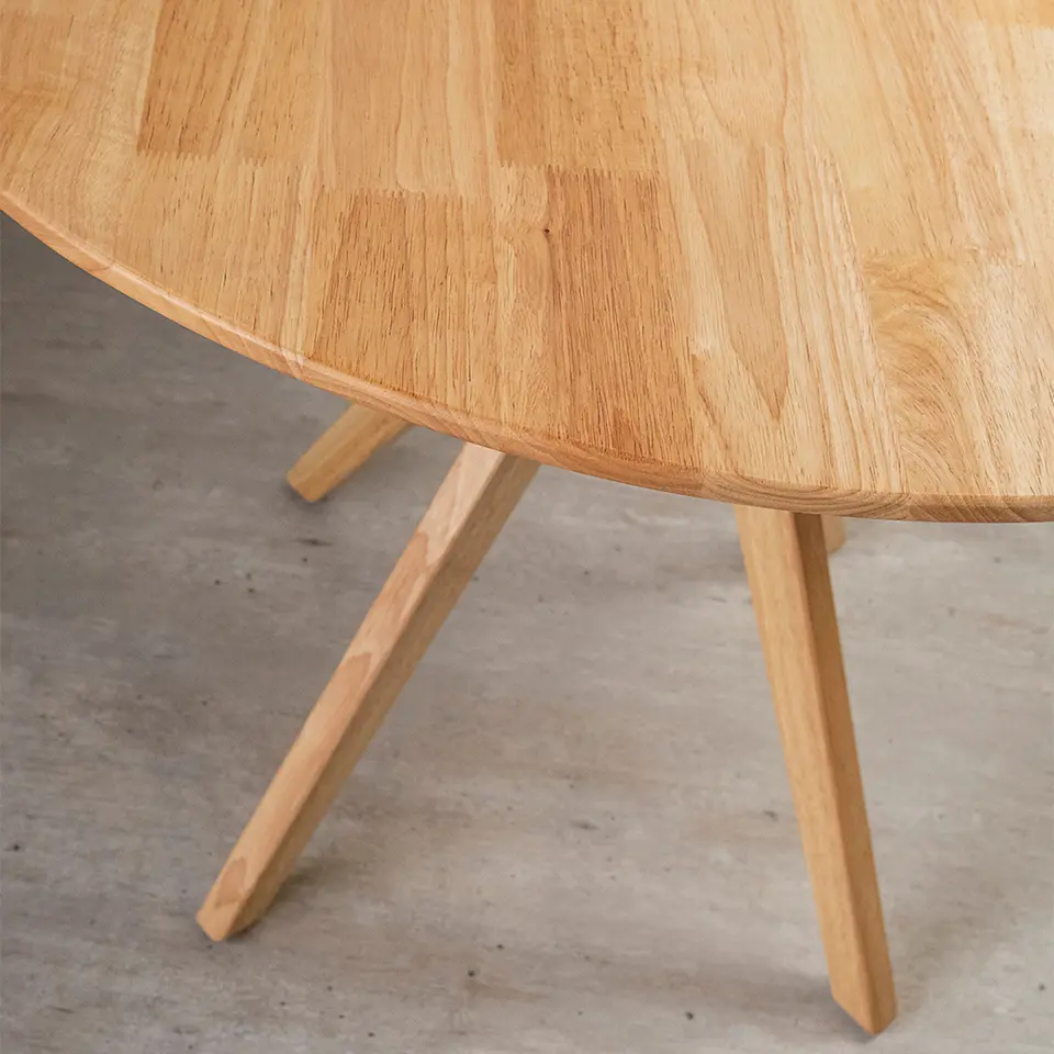 Mesa Redonda Komoro de Madera 100cm Diámetro  2