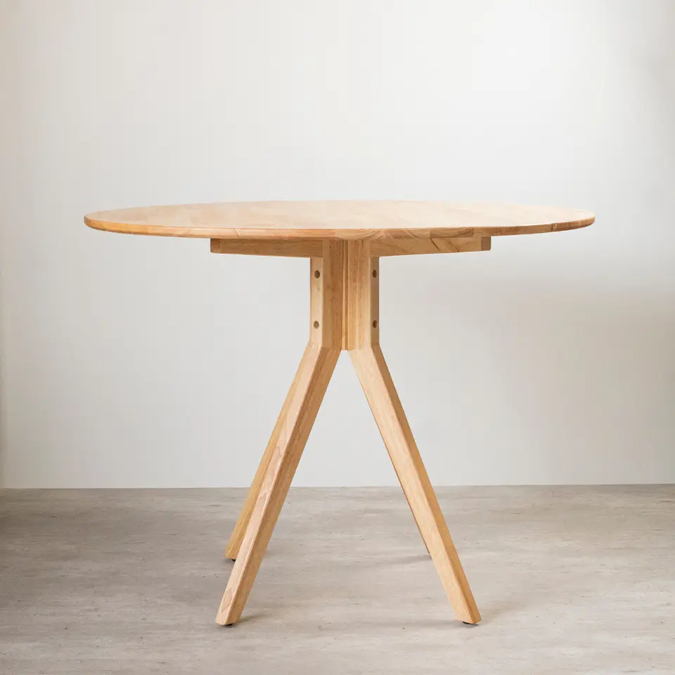Mesa Redonda Komoro de Madera 100cm Diámetro  1