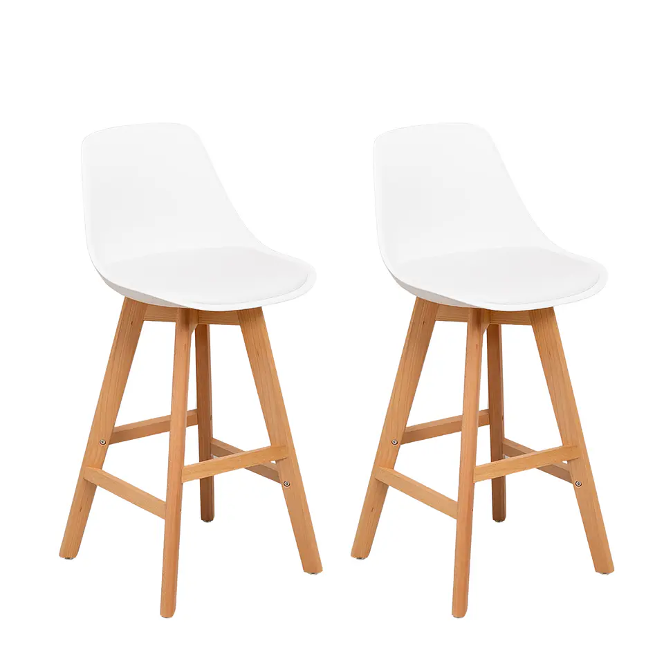 Pack de 2 Taburetes Eames Acolchados 66cm 1
