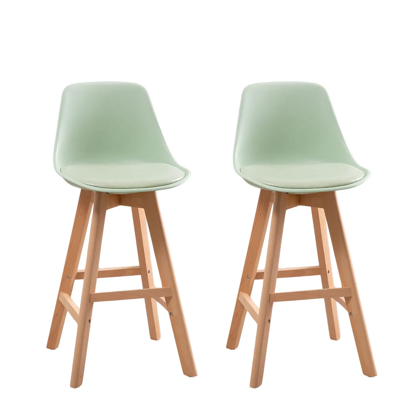 Pack de 2 Taburetes Eames Acolchados 66cm 4