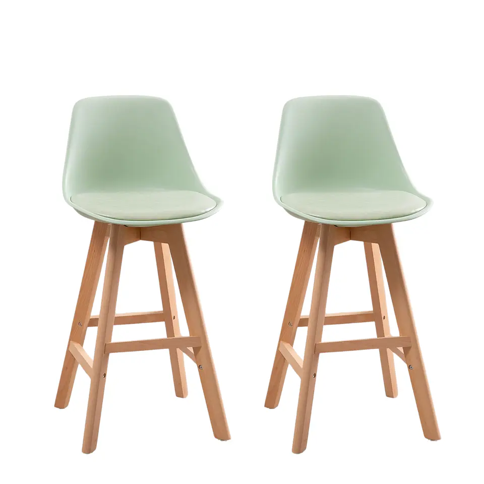 Pack de 2 Taburetes Eames Acolchados 66cm 4