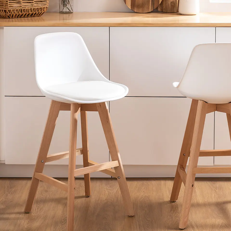 Pack de 2 Taburetes Eames Acolchados 66cm 9
