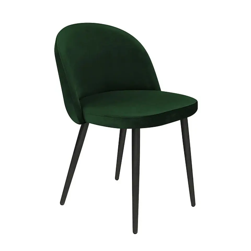 Silla Velvet Respaldo Liso Base Negro  3