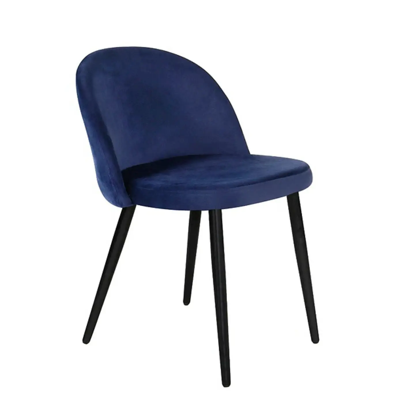 Silla Velvet Respaldo Liso Base Negro  2