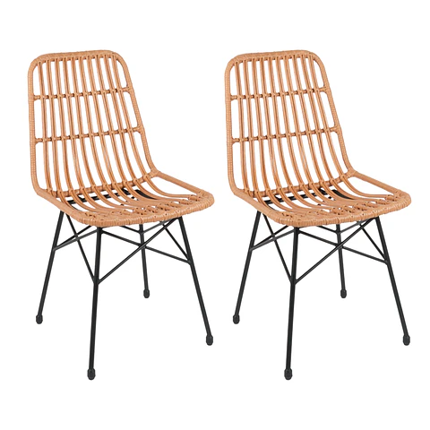 Pack de 2 Sillas Eames Nature de Ratan