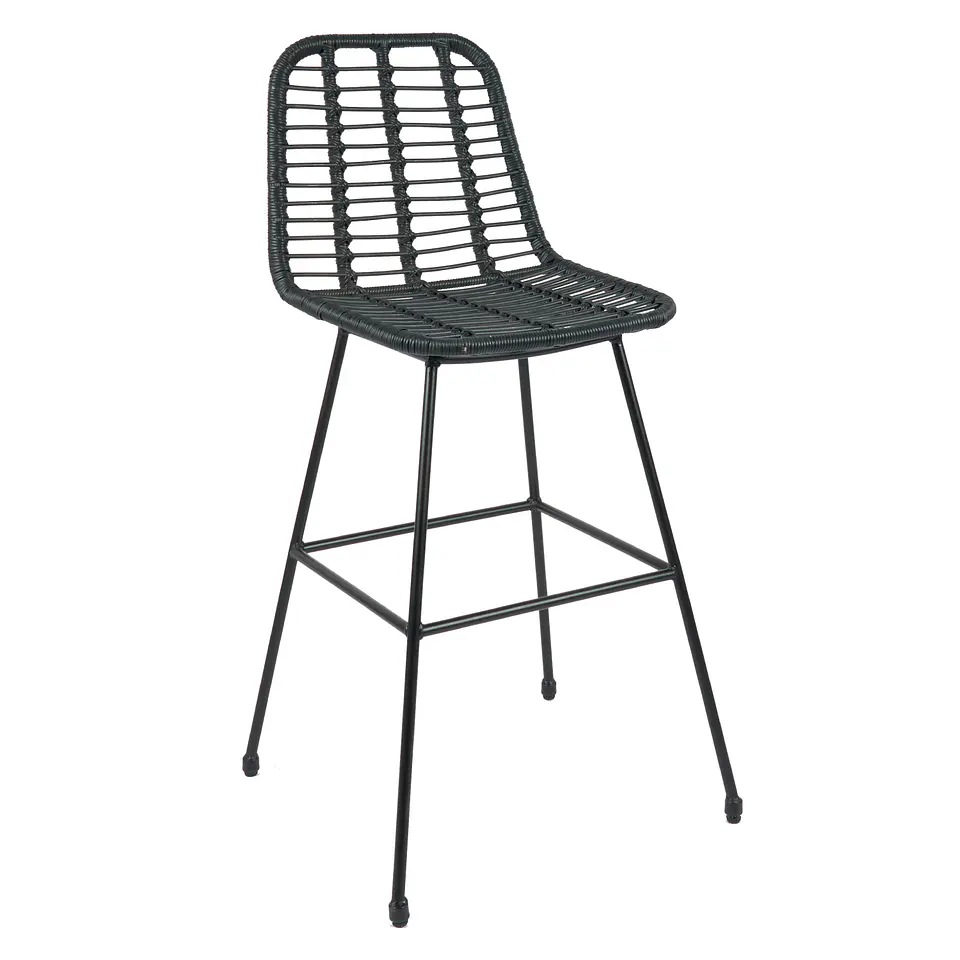Taburete Eames Nature de Ratan 70cm 2
