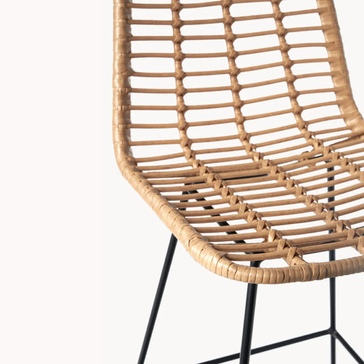 Taburete Eames Nature de Ratan 70cm 4