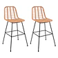 Pack de 2 Taburetes Eames Nature de Ratan 70cm - Miniatura 1