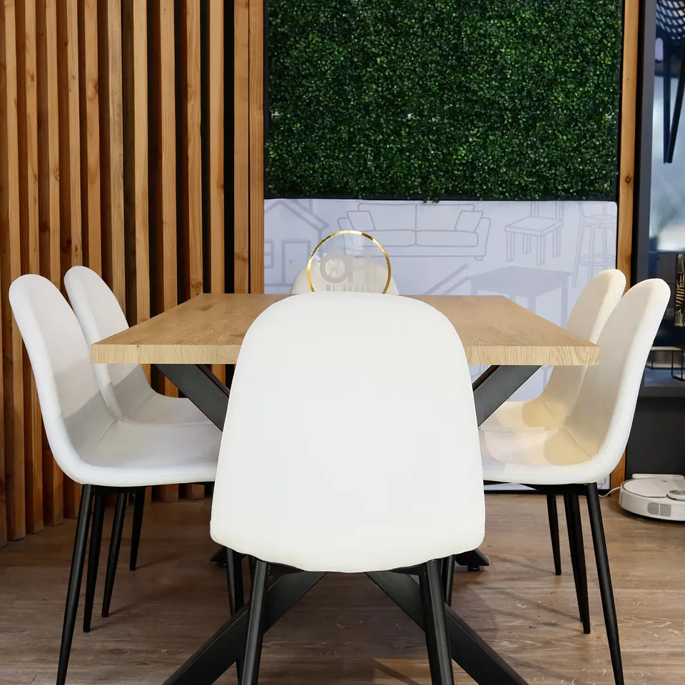 Set Comedor Mesa Xtable Wood + Sillas Eames Velvet PN 7