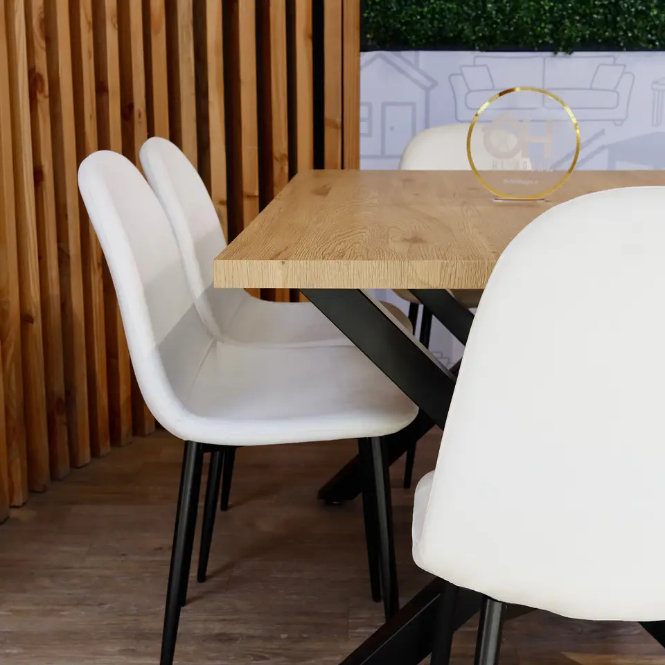 Set Comedor Mesa Xtable Wood + Sillas Eames Velvet PN 9