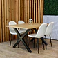 Set Comedor Mesa Xtable Wood + Sillas Eames Velvet PN - Miniatura 3