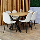 Set Comedor Mesa Xtable Wood + Sillas Eames Velvet PN - Miniatura 1