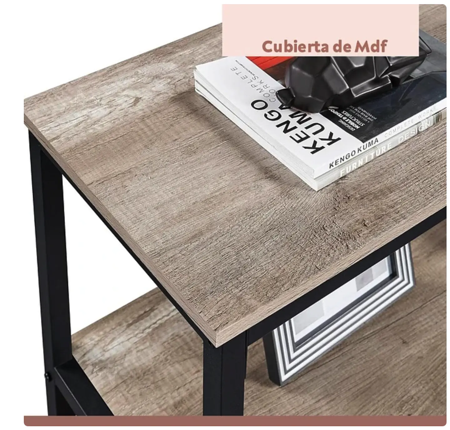 Rack Recibidor Grey Wood 3 Niveles 100x35cm  2