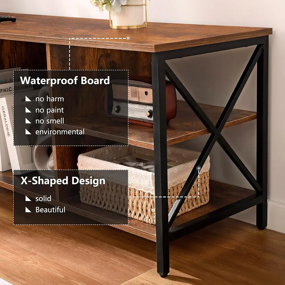 Rack de TV Industrial Toast Wood 135x37cm  6