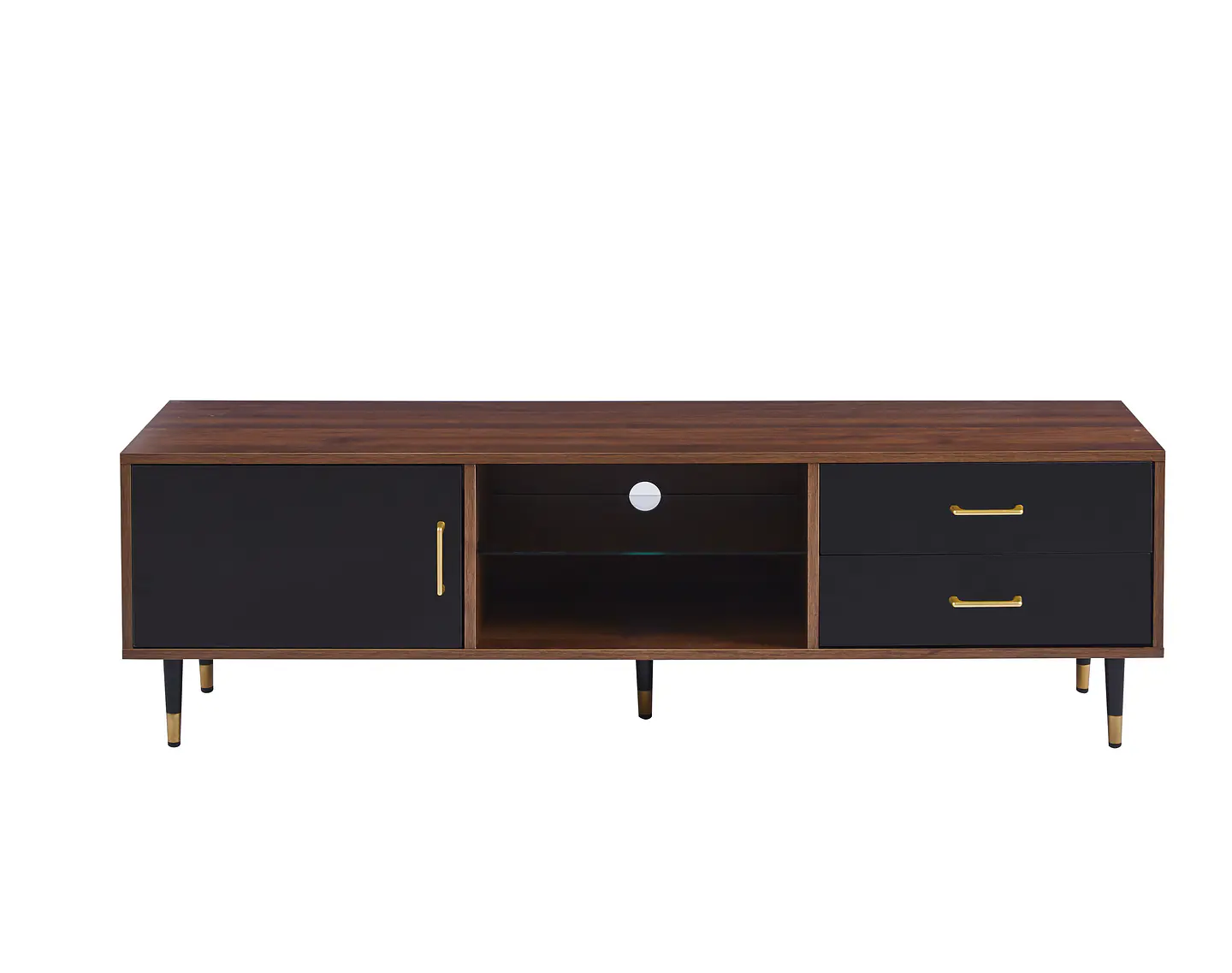 Rack de TV Normandía Wallnut/Black 150x40cm  3
