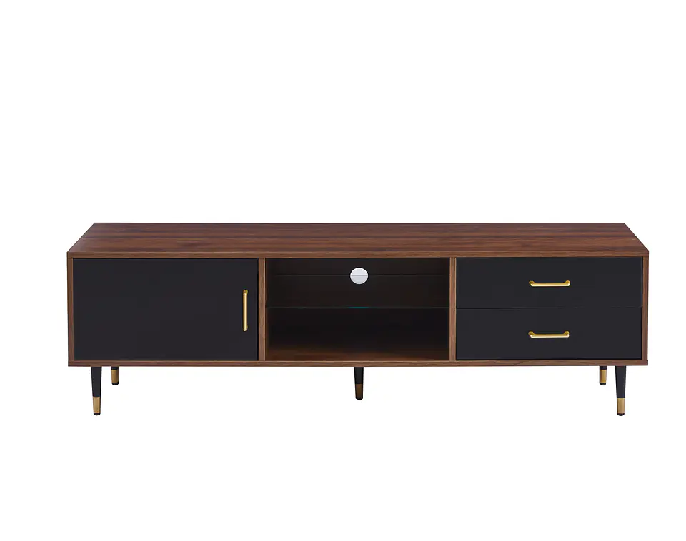 Rack de TV Normandía Wallnut/Black 150x40cm  3