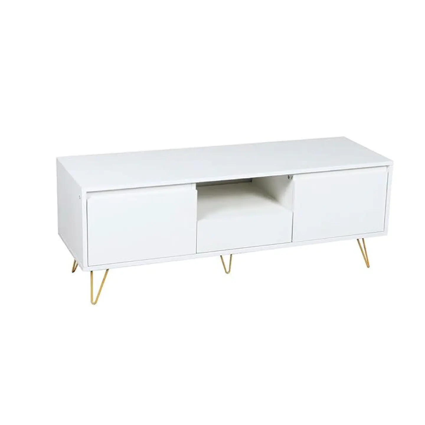 Rack de TV Minimal White Wood 120x40cm  1
