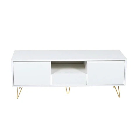 Rack de TV Minimal White Wood 120x40cm 