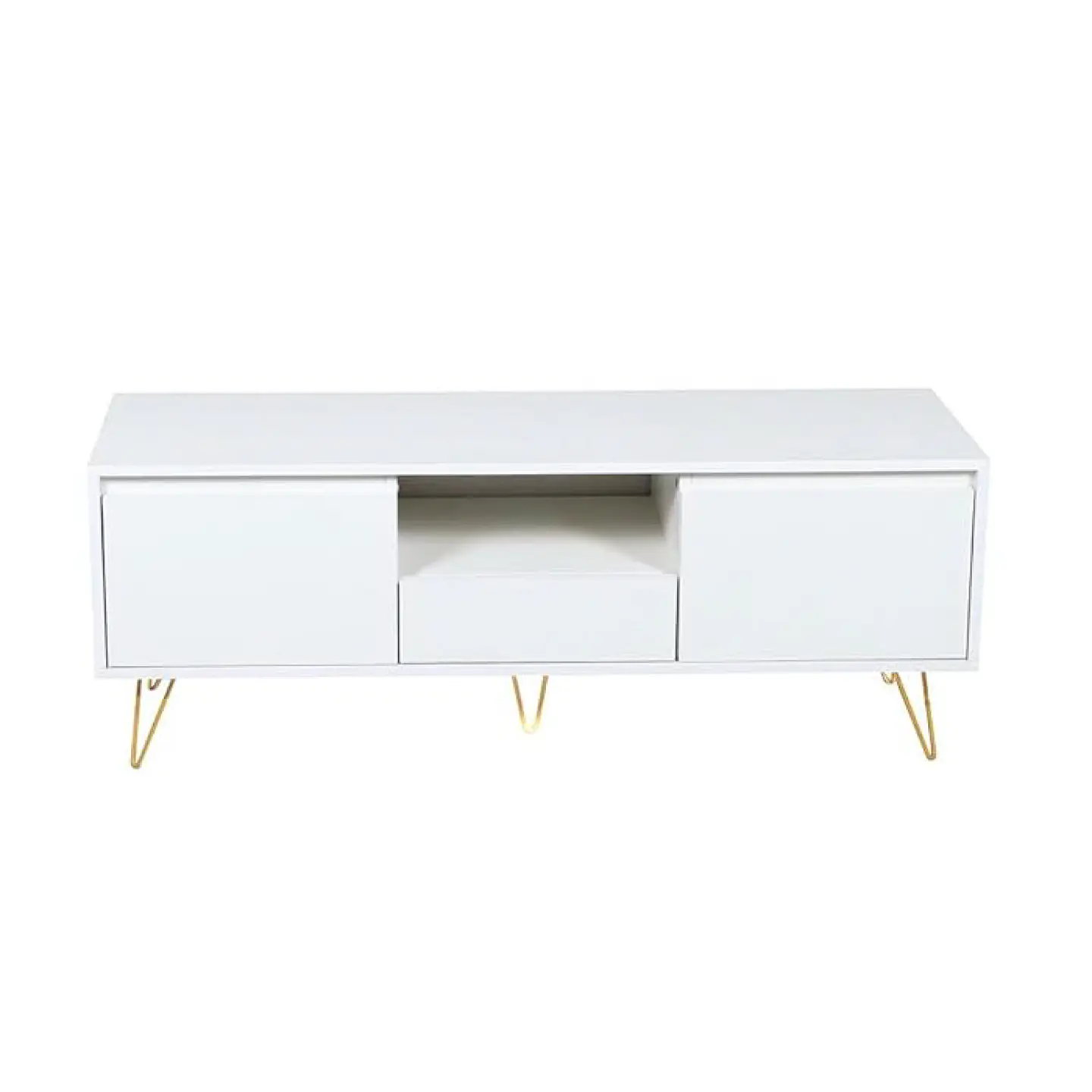 Rack de TV Minimal White Wood 120x40cm  2